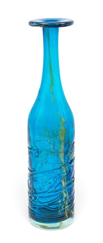 Vintage mdina glass blue - glass,