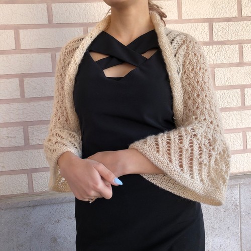 Handmade knit shrug bolero - handmade,