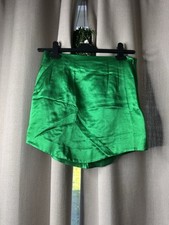 Zara Satin Green Mini Skirt