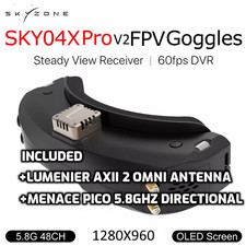 SKYZONE SKY04X V2 OLED 5.8GHz 48CH Steadyview Receiver 1280X960 BUNDLE