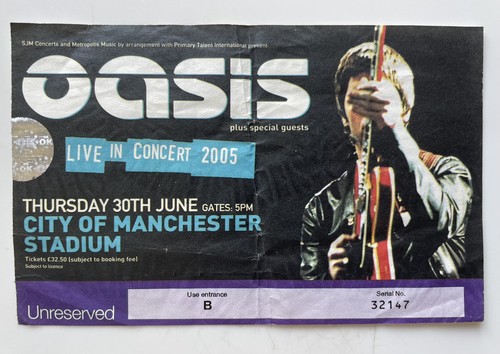 Oasis ticket from live - oasis,