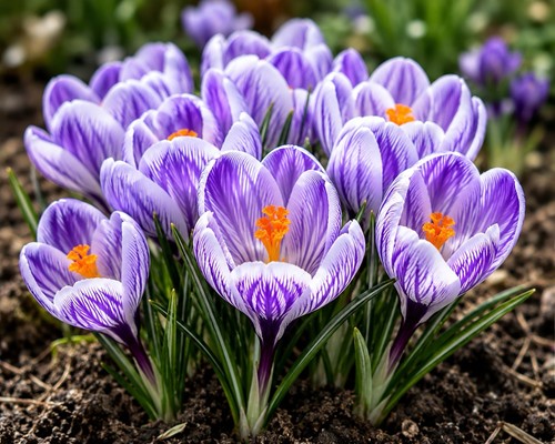 Striped crocus pickwick - striped,