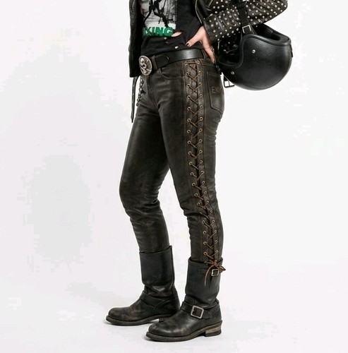 Euro leather biker pants - , s