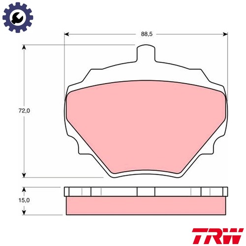 Brake pad set disc - set,