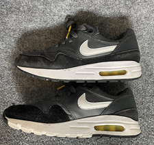 Nike Air Max 1 GS Boys Girls 4Y  Womens 5.5 Black White Running Shoes Sneakers