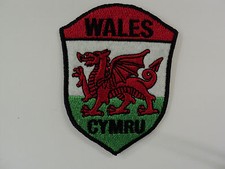 wales embroided badge / IRON ON patch welsh dragon