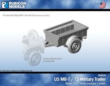 Rubicon Models US Jeep Mb-T / T3 Military Trailer Model Kit 284018