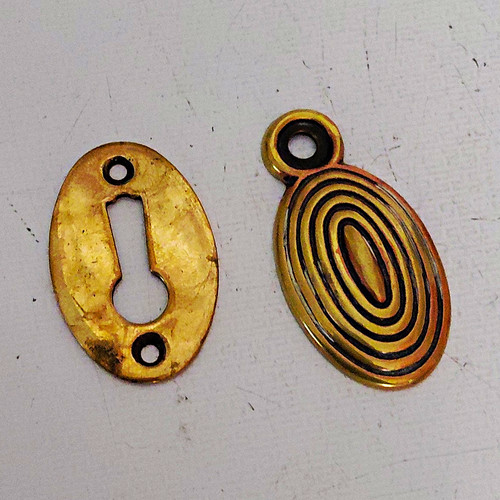Oval escutcheon keyhole cover - oval,