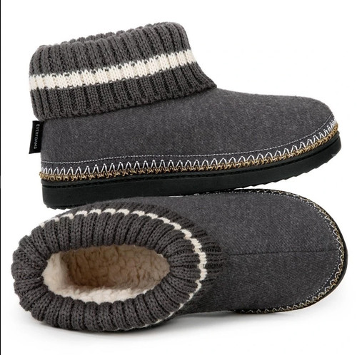 Women grey slipper boots - women's,