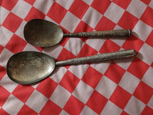 Pair vintage silver plated - pair,