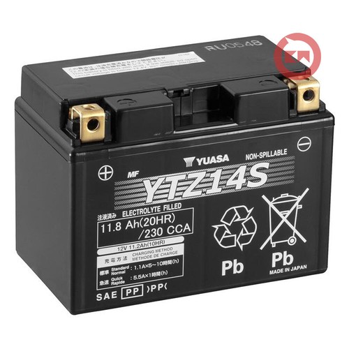 Yuasa ytz14s sealed battery - yuasa,