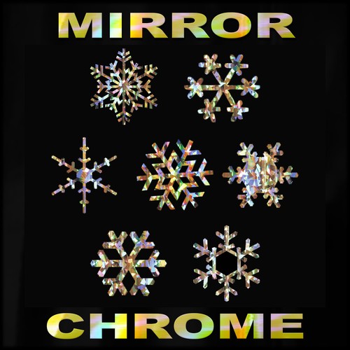 Chrome snowflakes stickers - chrome, 7