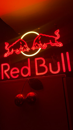 Red bull illuminated - red,
