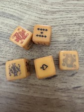 Antique Butterscotch BAKELITE Set Of Poker Dice 🎲 