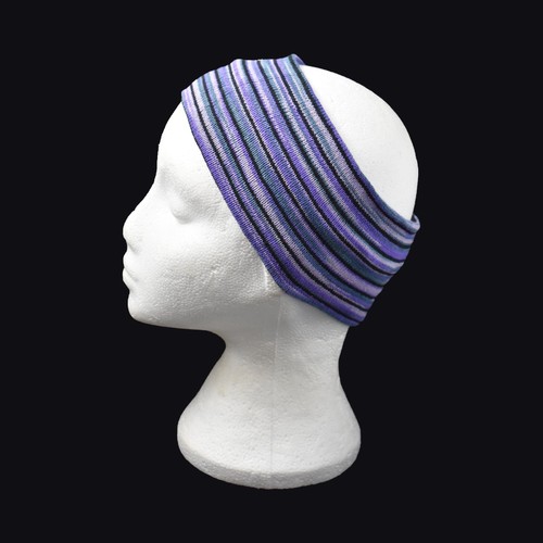 Striped cotton hair band - striped, fair