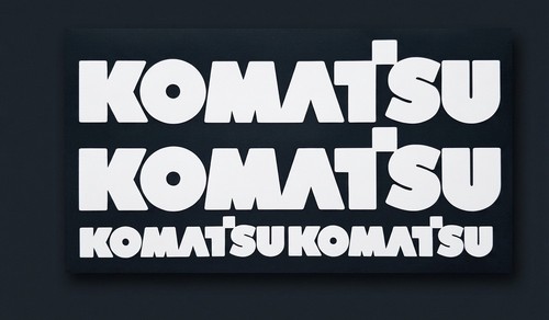 Komatsu white logo decal - komatsu,