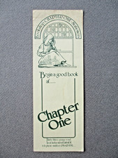 BOOKMARK Chapter One Bookshop 33 Grange Road West Kirby Wirral VINTAGE