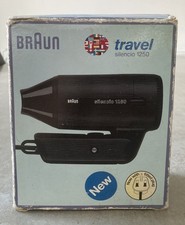 Braun Silencio 1250 Folding Travel Hairdryer. Boxed. Tested And Working