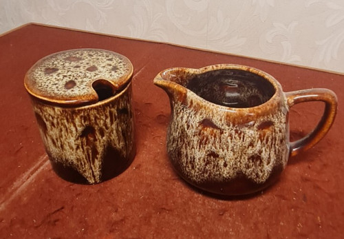 Fosters pottery milk jug and - pottery,