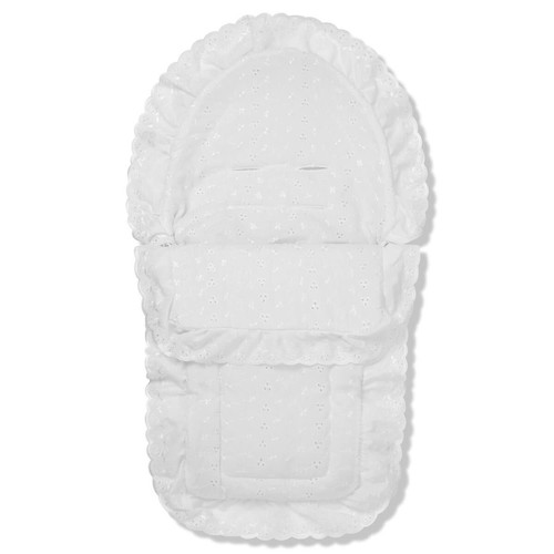 Broderie anglaise car seat - car,
