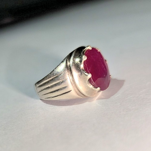 Ruby men ring - ct, 925