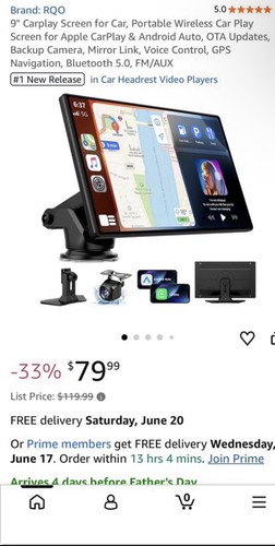Portable apple carplay ips - 9'',