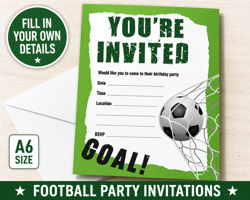 Football party invitations - party,