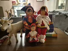 Sami Dolls Traditional Russian Dolls Set of 3 with Reindeer Christmas Gift