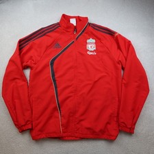Liverpool Tracksuit Top Large Red Training Adidas Track 2009 2010 42/44 Jacket