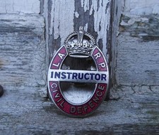 WW2 Civil Defence Instructor Local Air Raid Precautions ( LARP) Enamel Badge