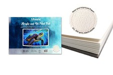 I Create Acrylic & Oil Paint Pad | A3 15 Sheets | 350 gsm, white, rough surface