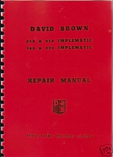 David Brown 850/950/880/990 Implematic Tractor Manual