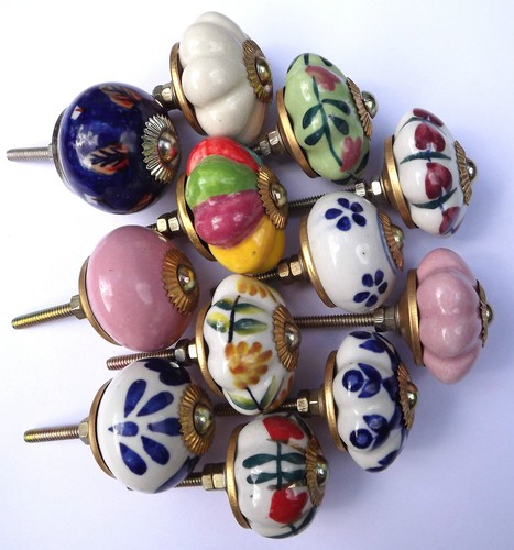Porcelain ceramic knobs - ceramic, pulls