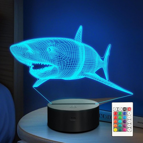 Anywin shark lamps ocean - 3d,