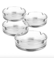 4 Glass Ashtray Stackable
