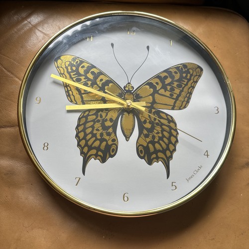 Jones clock gold - clock, butterfly