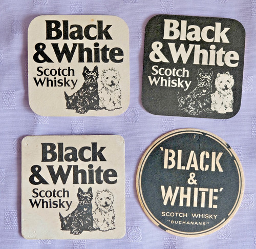 Vintage beer mats black - beer,