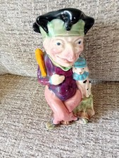 1950’s Vintage Character Jug by Melba Ware Mr Punch and His Dog  Toby 7" Wain