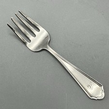 Sterling Silver Child’s Nursery Fork ‘A’ Monogram 1845