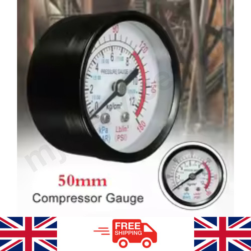 50mm thread 0 180psi - 1/4, 0-180psi