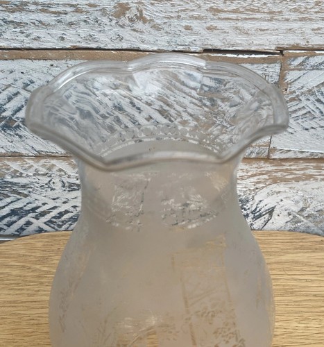 Vintage frosted etched - vintage, glass
