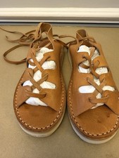 Toast X Fracap Sandals Size EU 37 UK 4  Tan Gladiator Italian Leather -