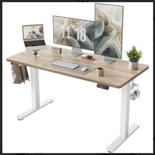 BEXEVUE Height Adjustable Electric Standing Desk - 140x60 cm Stand Up Table Desk