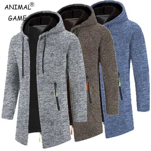 Mens long jacket - mens, warm