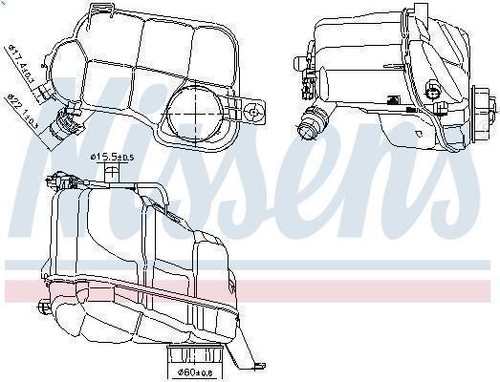 Expansion tank coola nissens - tank,,