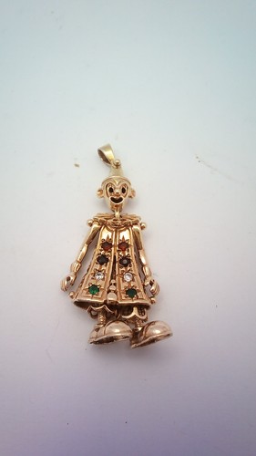Gold hallmarked clown - gold,