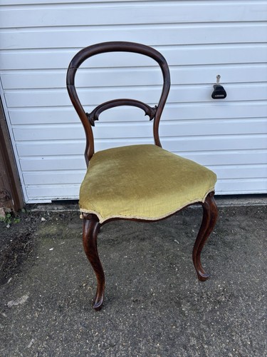 Victorian balloon back chair - victorian,