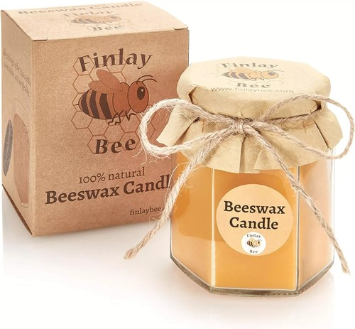 100 natural beeswax candle - natural,