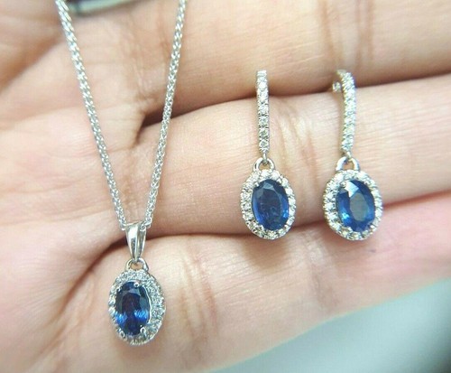 18ct white gold natural blue - natural,