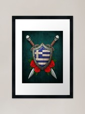 Greek flag worn shield - greek,